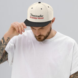 GCY Snapback cap Zwart/creme