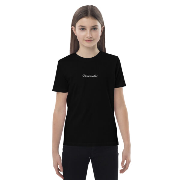 Geborduurd biologisch katoenen T-shirt Dark - Afbeelding 2