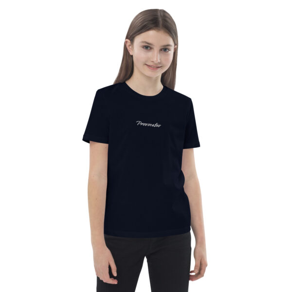 Geborduurd biologisch katoenen T-shirt Dark - Afbeelding 3