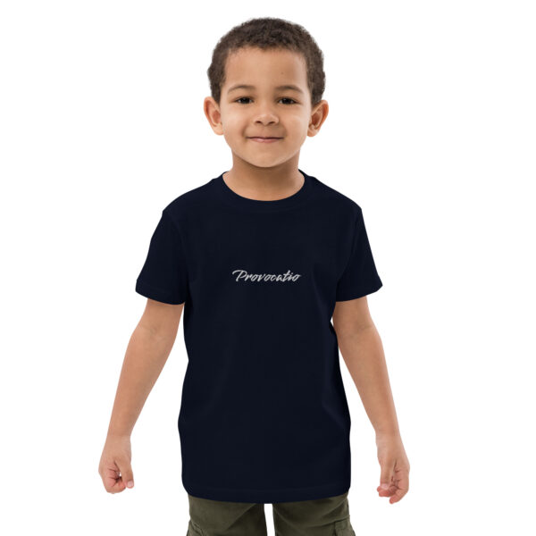Geborduurd biologisch katoenen T-shirt Dark - Afbeelding 6