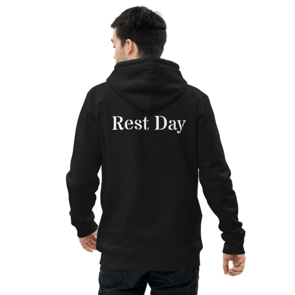 Essential Eco-hoodie met opdruk - Rest Day donker - Afbeelding 6
