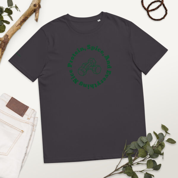 T-Shirt van biologisch katoen met opdruk- Protein and Spice donker - Afbeelding 7