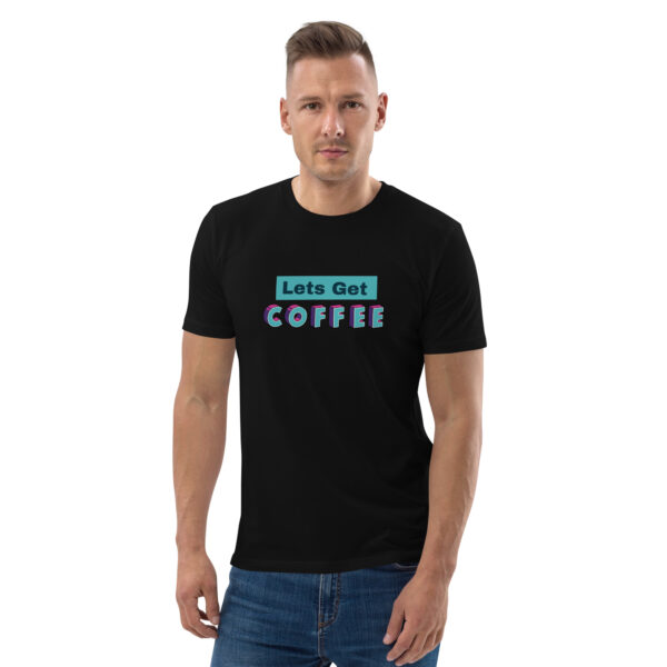 Biologisch katoenen shirt met opdruk - Lets get coffee - Afbeelding 2