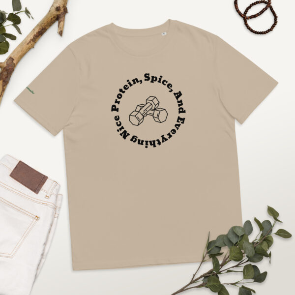 T-shirt van biologisch katoen met opdruk - Protein and spice licht - Afbeelding 10