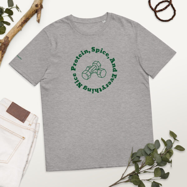 T-Shirt van biologisch katoen met opdruk- Protein and Spice donker - Afbeelding 8