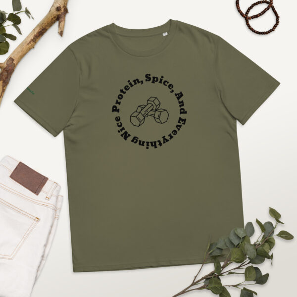 T-shirt van biologisch katoen met opdruk - Protein and spice licht - Afbeelding 6