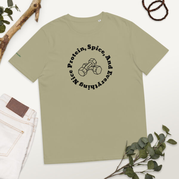 T-shirt van biologisch katoen met opdruk - Protein and spice licht - Afbeelding 9