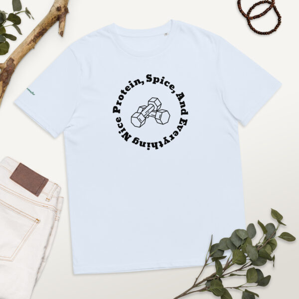 T-shirt van biologisch katoen met opdruk - Protein and spice licht - Afbeelding 11
