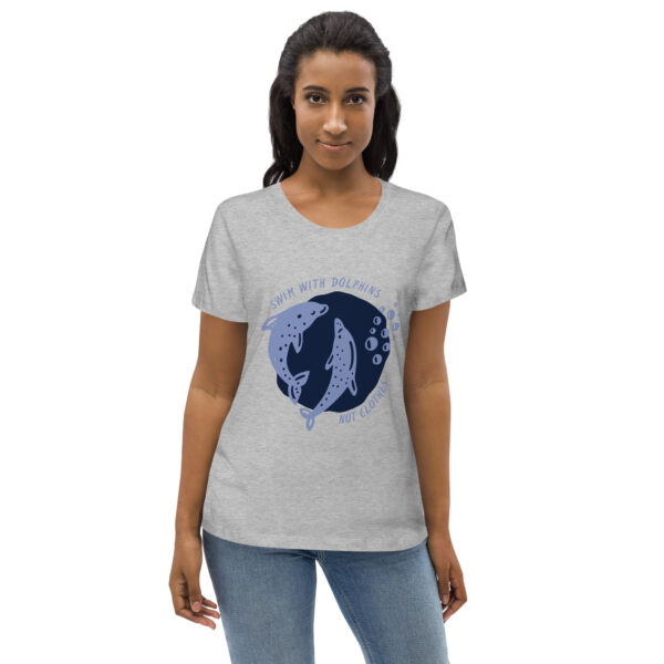 Getailleerd Eco-T-shirt voor dames met opdruk - Dolphin - Afbeelding 7