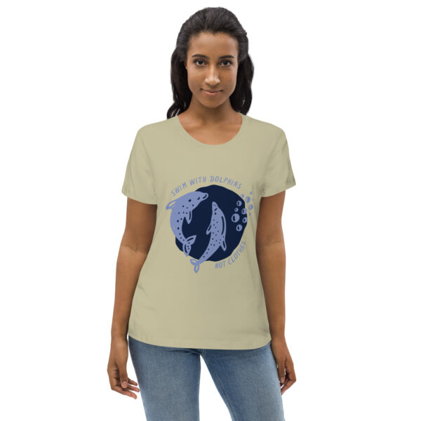 Getailleerd Eco-T-shirt voor dames met opdruk - Dolphin - Afbeelding 6