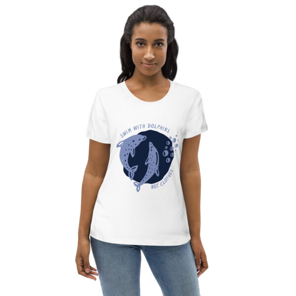 Getailleerd Eco-T-shirt voor dames met opdruk - Dolphin - Afbeelding 9