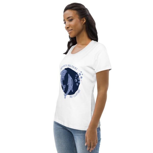 Getailleerd Eco-T-shirt voor dames met opdruk - Dolphin - Afbeelding 10