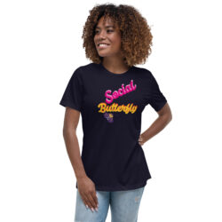 Relaxed dames T-shirt met opdruk - vlinder
