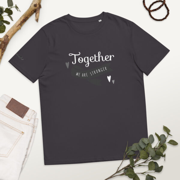 Uniseks T-shirt van biologisch katoen met opdruk - Together - Afbeelding 5