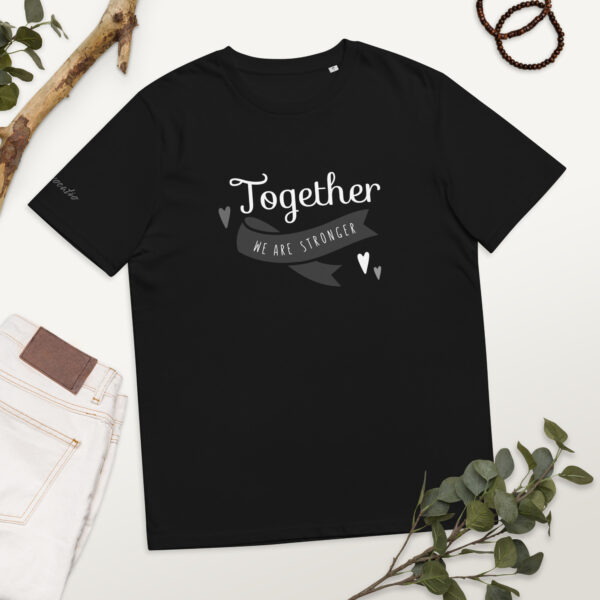 Uniseks T-shirt van biologisch katoen met opdruk - Together - Afbeelding 3