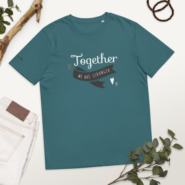 Uniseks T-shirt van biologisch katoen met opdruk - Together - Afbeelding 6
