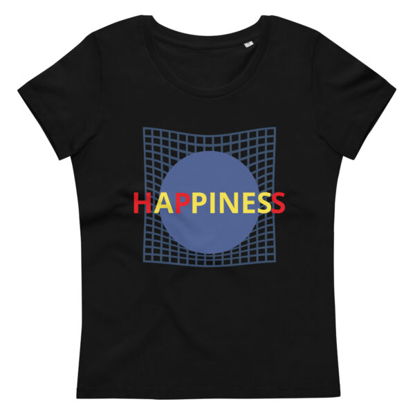 Getailleerd Eco-T-shirt voor dames met opdruk - Happines - Afbeelding 3