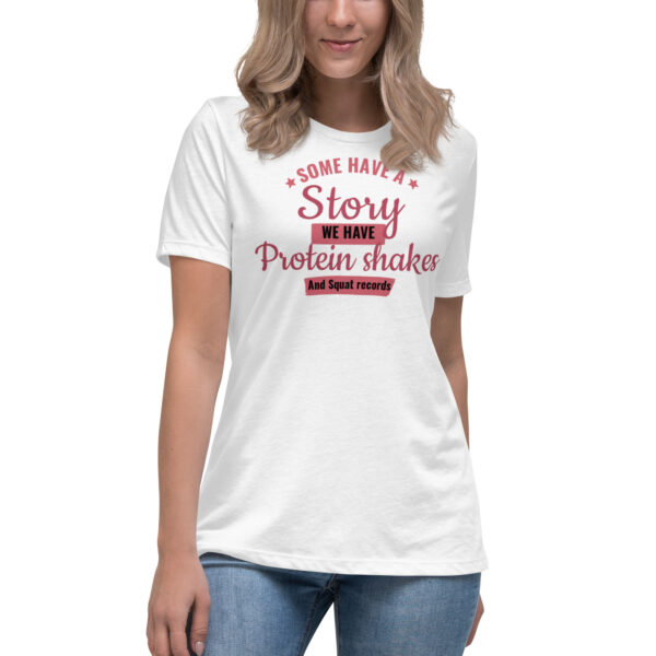 Relaxed dames-T-shirt met opdruk Storys - Afbeelding 3