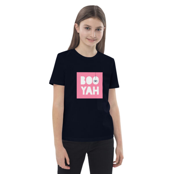 Halloween t-shirt voor kinderen van biologisch katoen - roze - Afbeelding 3