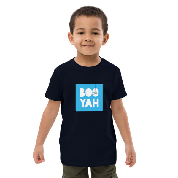 Halloween t-shirt voor kinderen van biologisch katoen - Blauw - Afbeelding 3